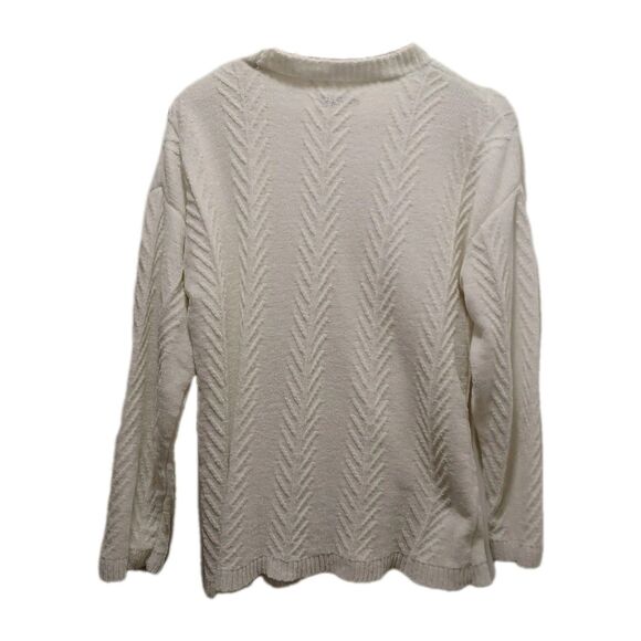 Orvis Women's Ivory Pullover Crewneck Winter Sweater Size Large - Picture 2 of 9